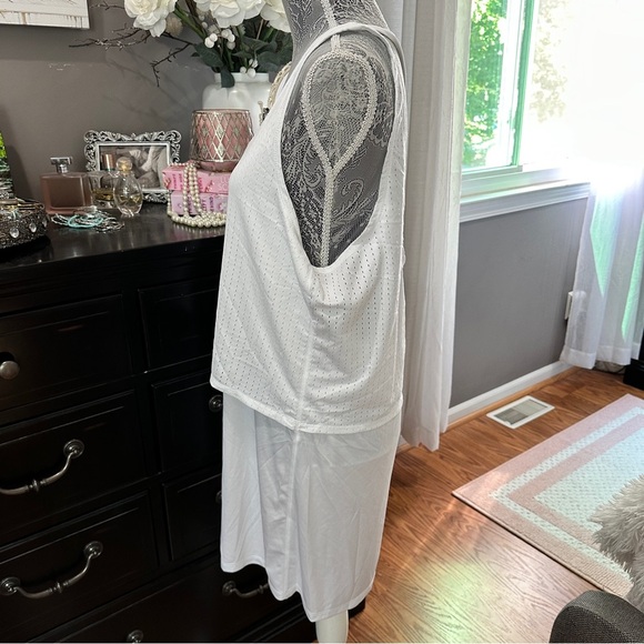 Nike Swim White Layered Racerback Tank Top Size Large – NWT - Picture 5 of 16